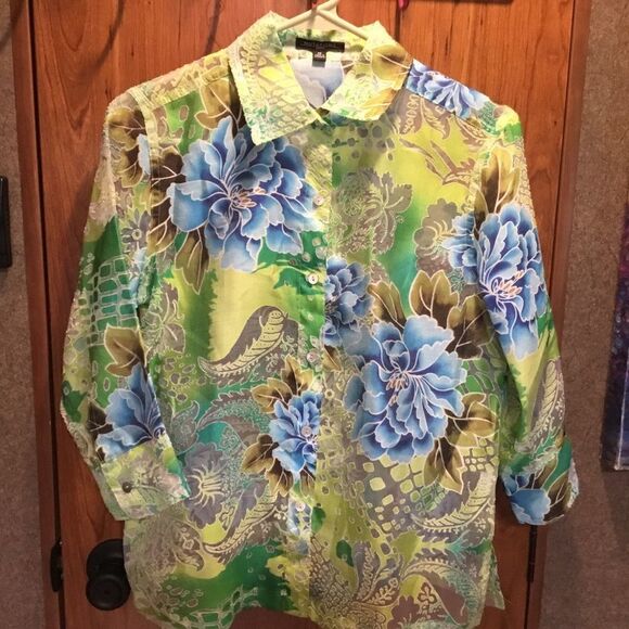 SALE NWOT. Notations Brand Lightweight Jacket/Blouse in Women’s Small Petite - Picture 2 of 10